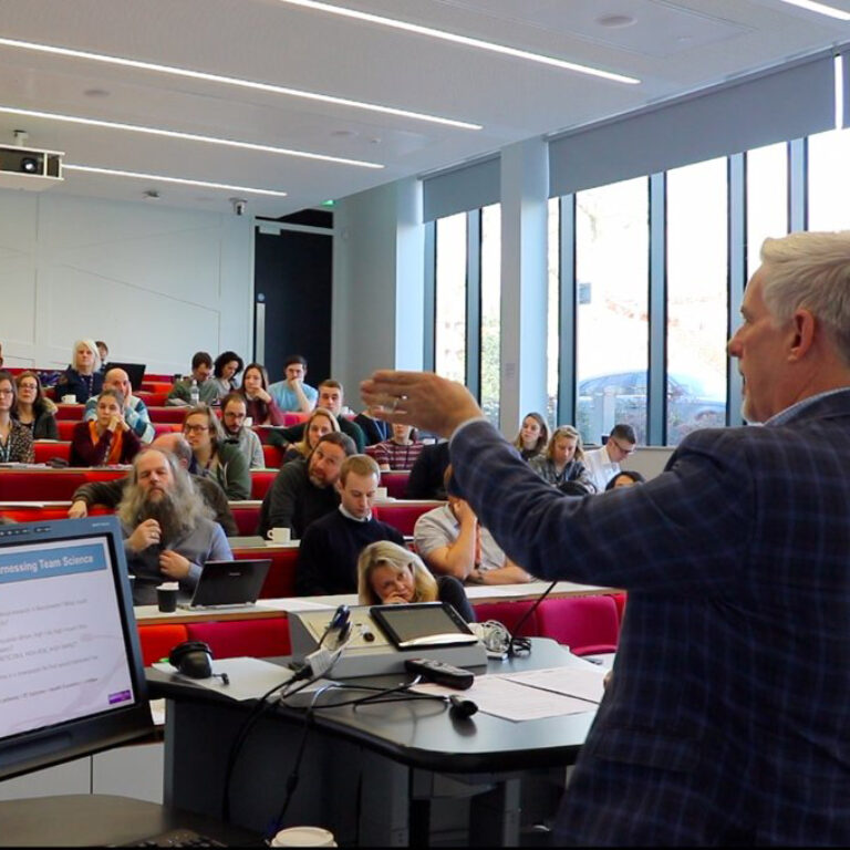 Professor Robert Bristow presenting at a Town Hall