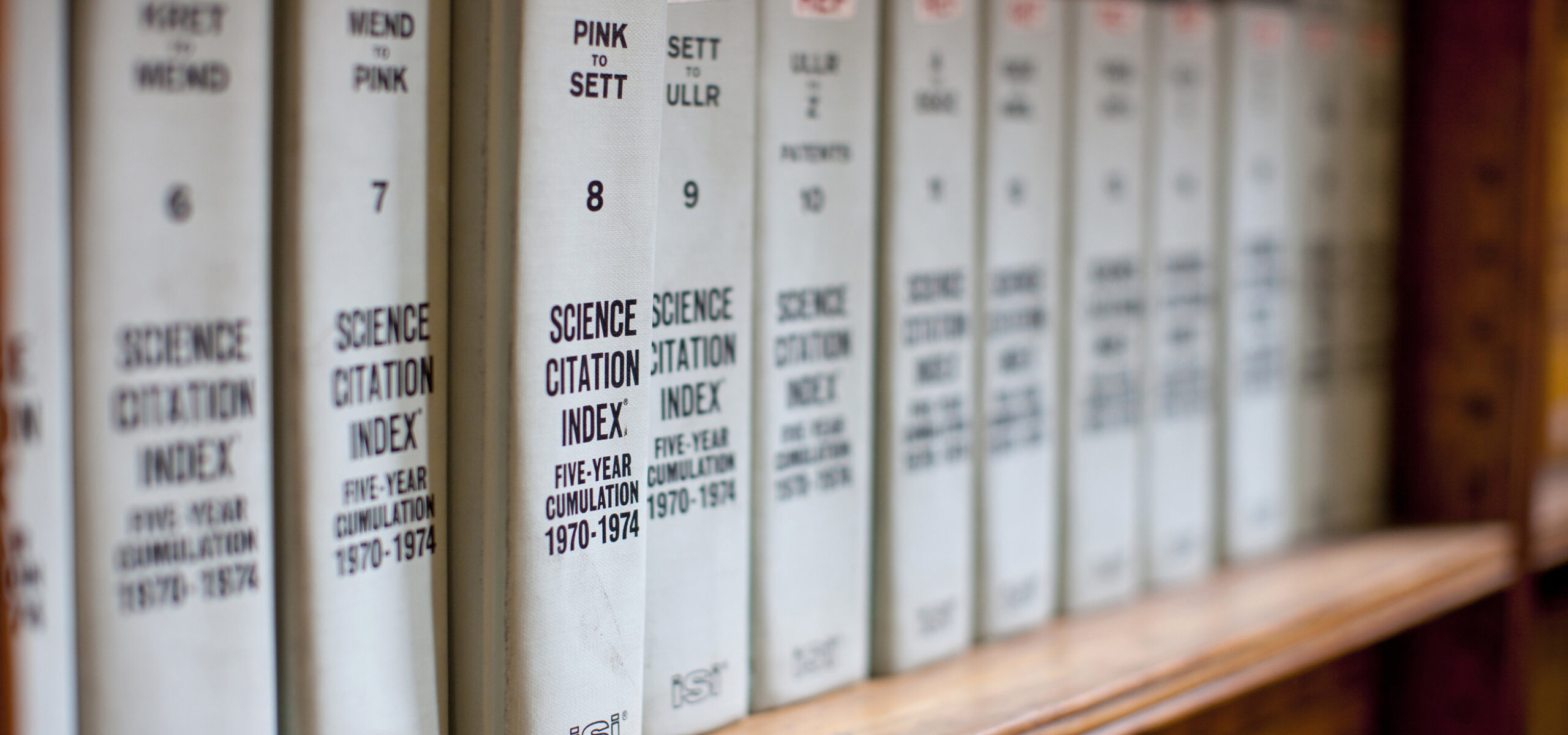 Science books in the science library