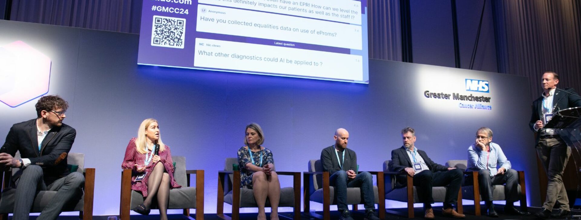 Panel discussion during Greater Manchester Cancer Conference 2024.