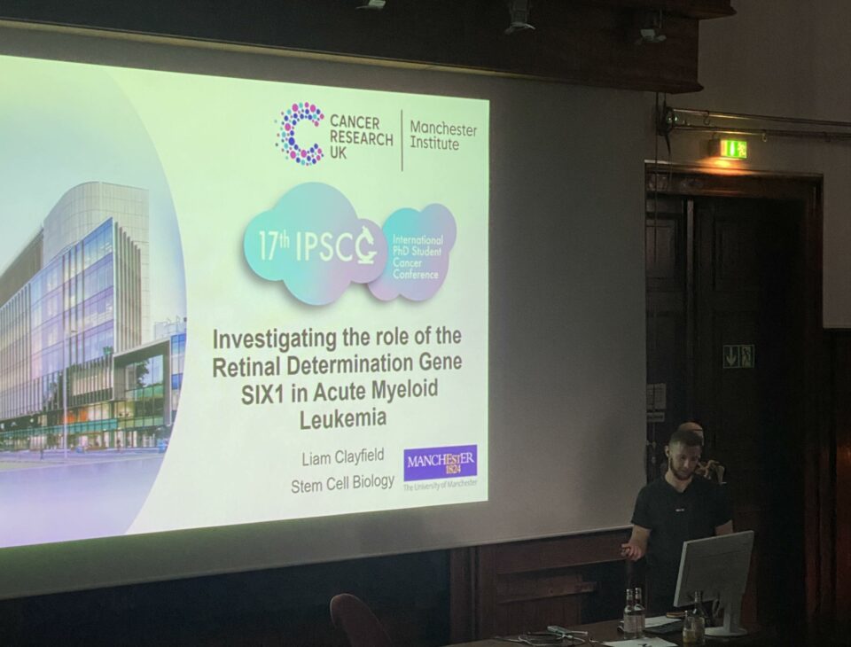 Presentation by CRUK Manchester Institute PhD student Liam Clayfield, Stem Cell Biology Lab