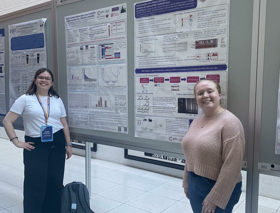 CRUK Manchester Institute PhD students at the poster exhibition at the IPSCC at the Max Delbrück Center.