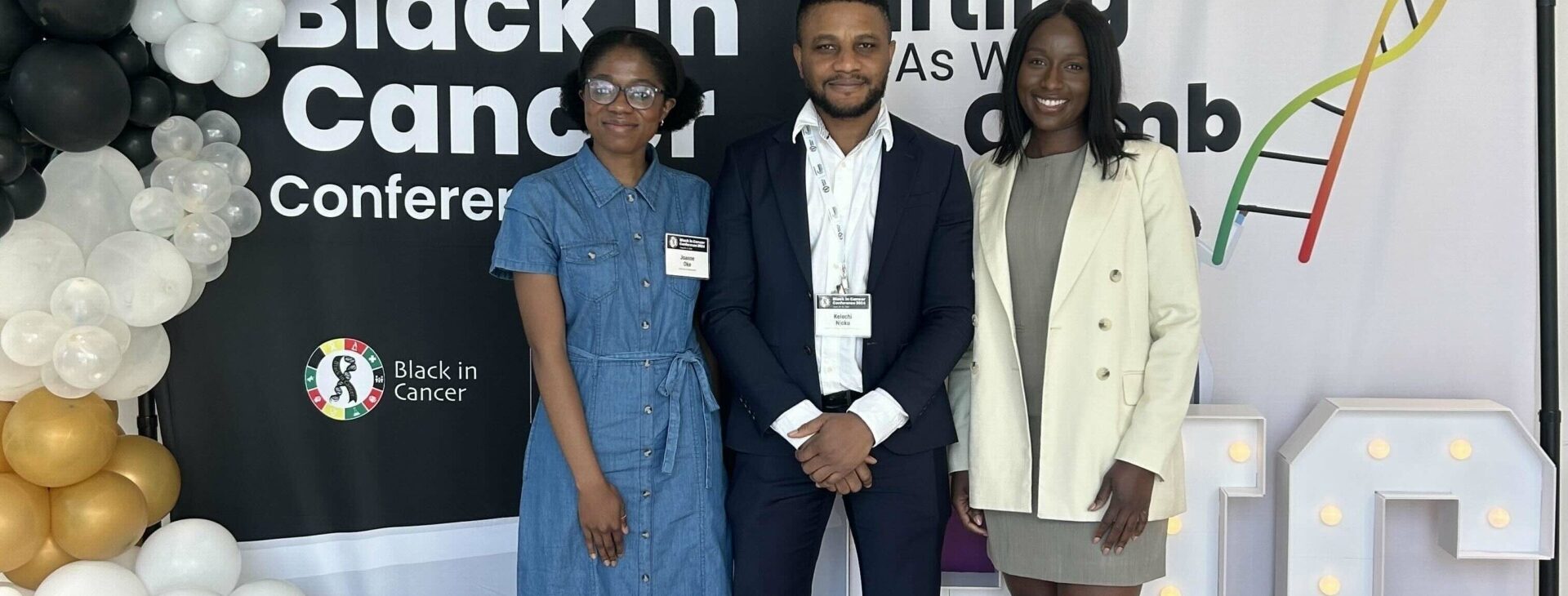 Left to right: Joanne Oke, Dr. Kelechi Njoku, Adesewa Adebisi