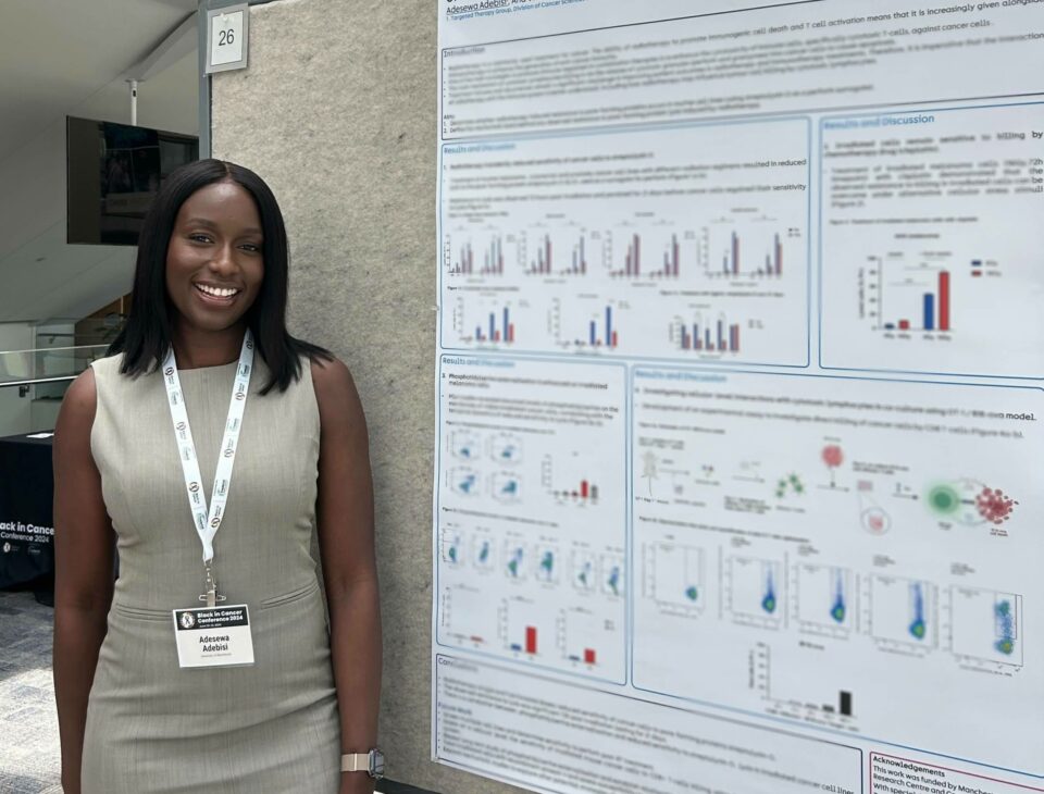 Adesewa presenting her research during the poster session