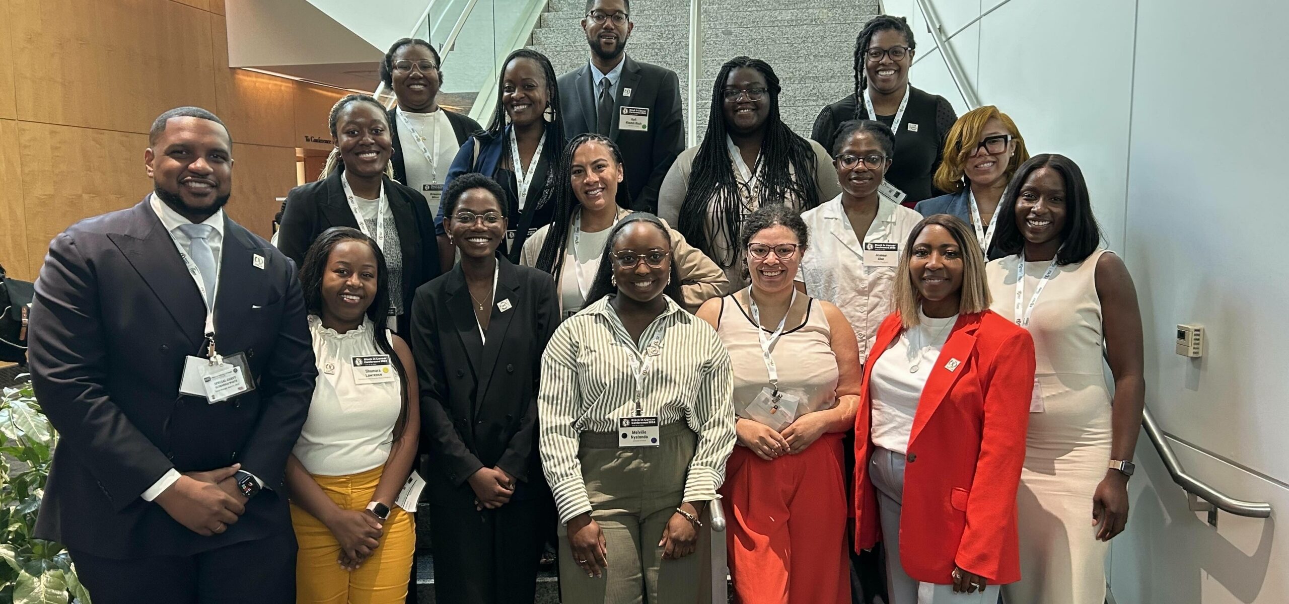 A group photo of the Black in Cancer Conference attendees and board members